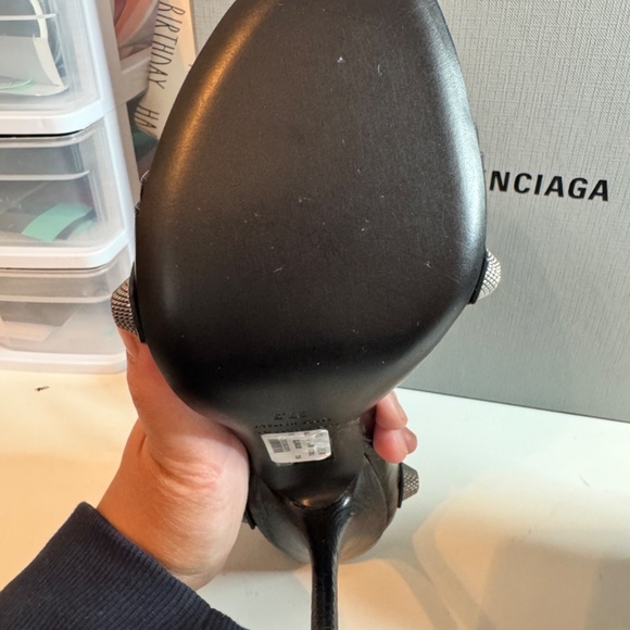 BALENCIAGA CAGOLE 110MM SANDAL IN BLACK - Picture 3 of 7